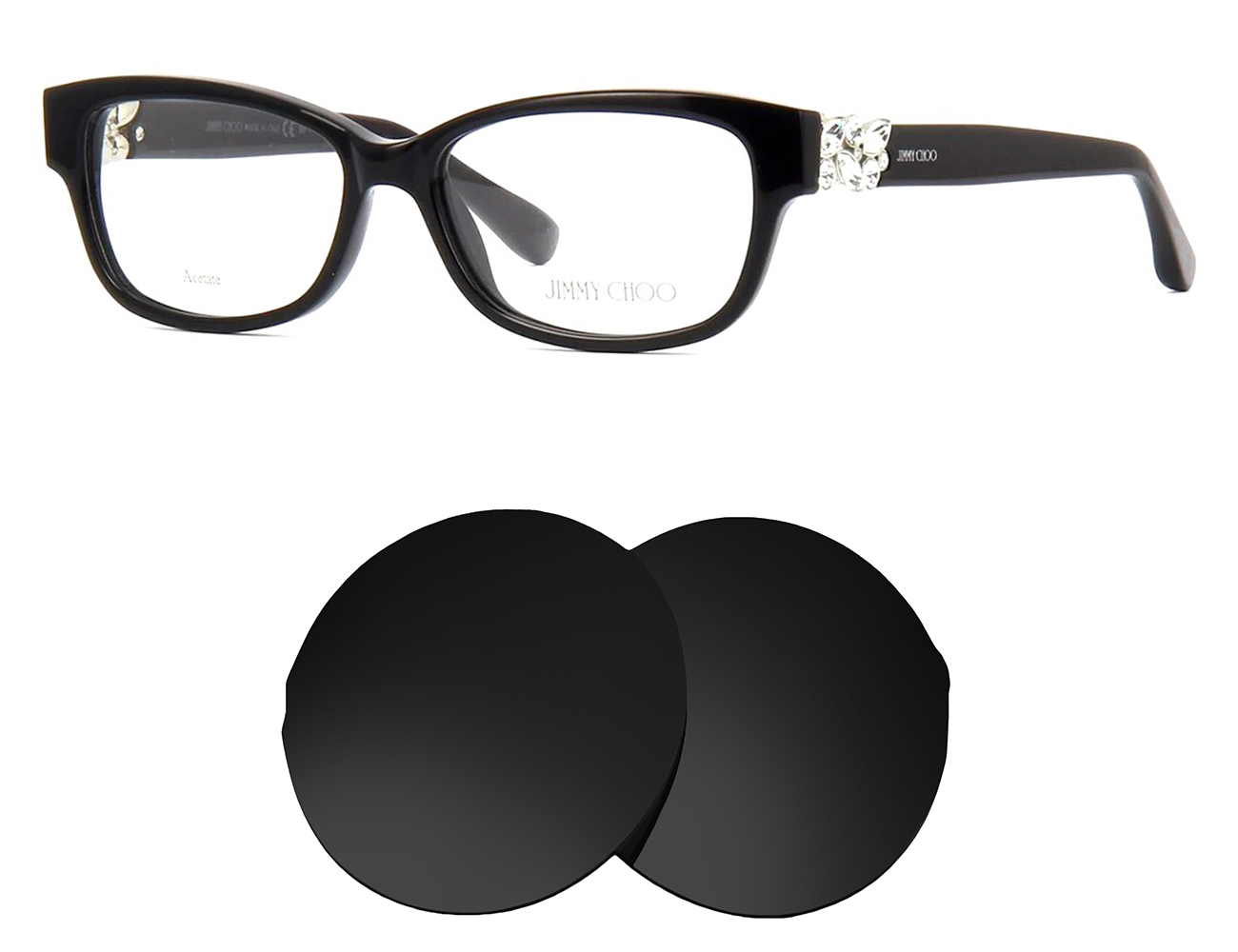 JIMMY CHOO ヤン ラウントフレム サンクラス YANNS KJ1 Jimmy Choo JC5019 S (55 - 16) with Brown lenses and Pink